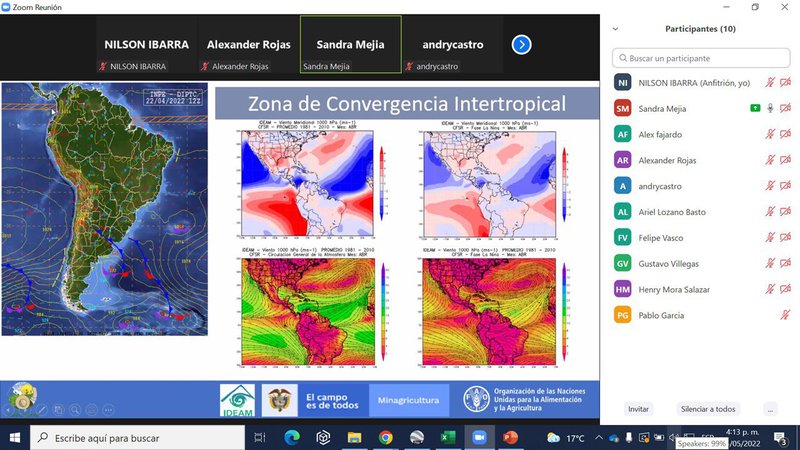 XLIV mesa técnica agroclimática del Tolima 7 may Nilson Ibarra